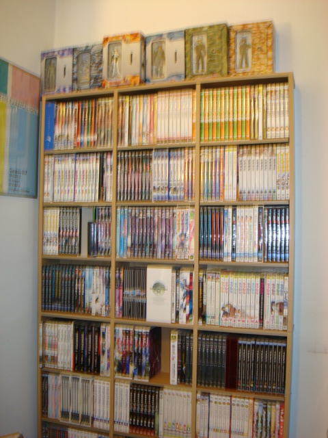 The main Japanese R2 DVD shelf. I have more out in the living room. I also keep my blu-ray versions in the living room.