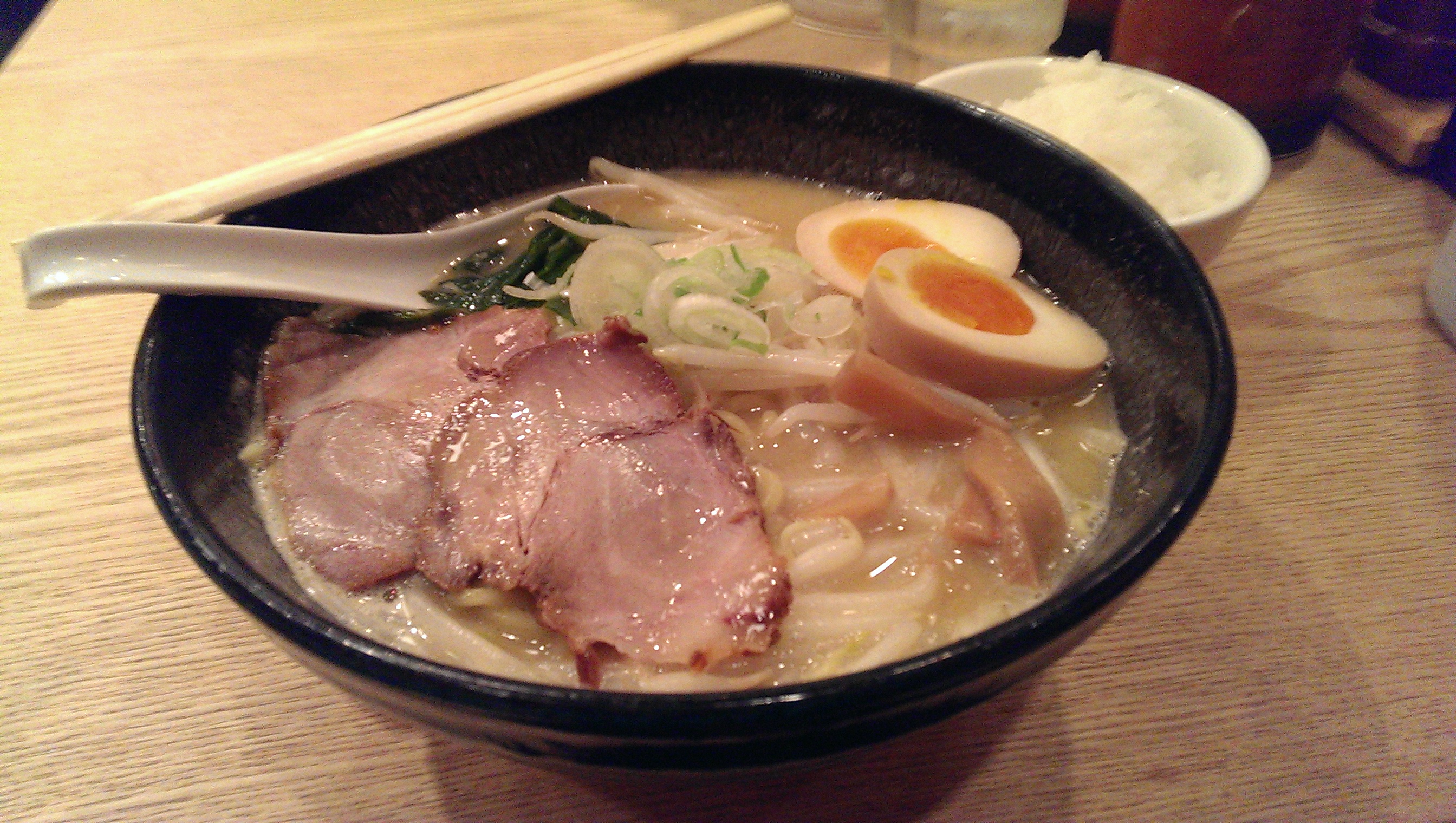 Hokkaido style ramen. My friend had this one, I had one without the eggs on top. I was delicious.