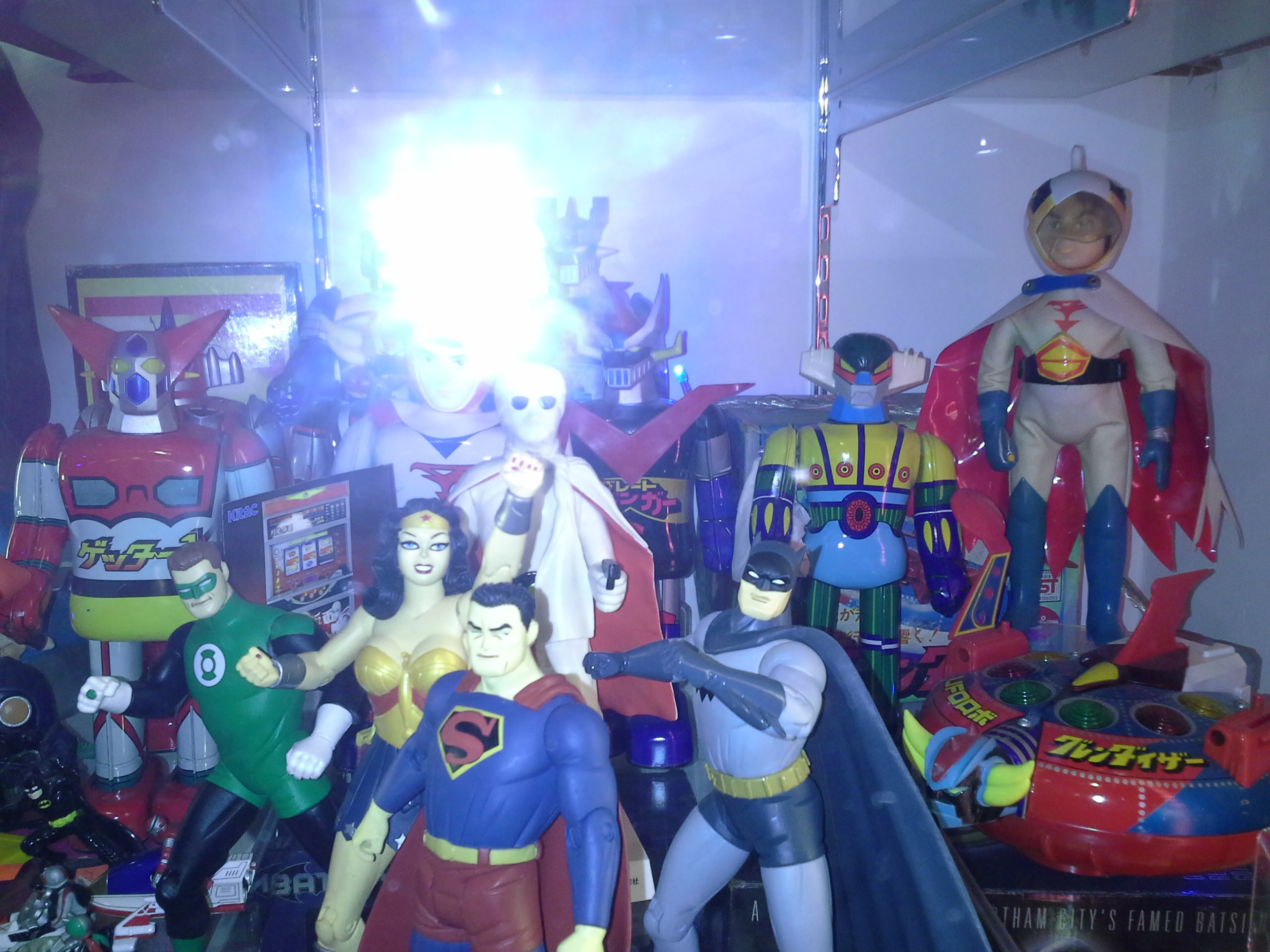 Retro DC superheroes, Gatchaman and Getter Robo!